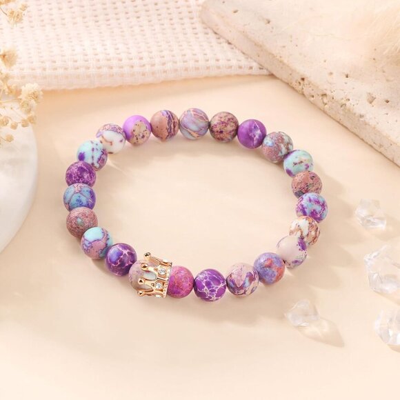 Royal Jasper Bracelet with Gift Box - Perfect for Birthdays and Celebrations - Picture 6 of 7